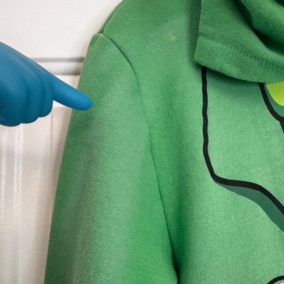 Mad Engine Hoodie w/ Hat & Mask Full‎ Zip Jacket Green St Patrick's Day Child XL - Picture 6 of 11